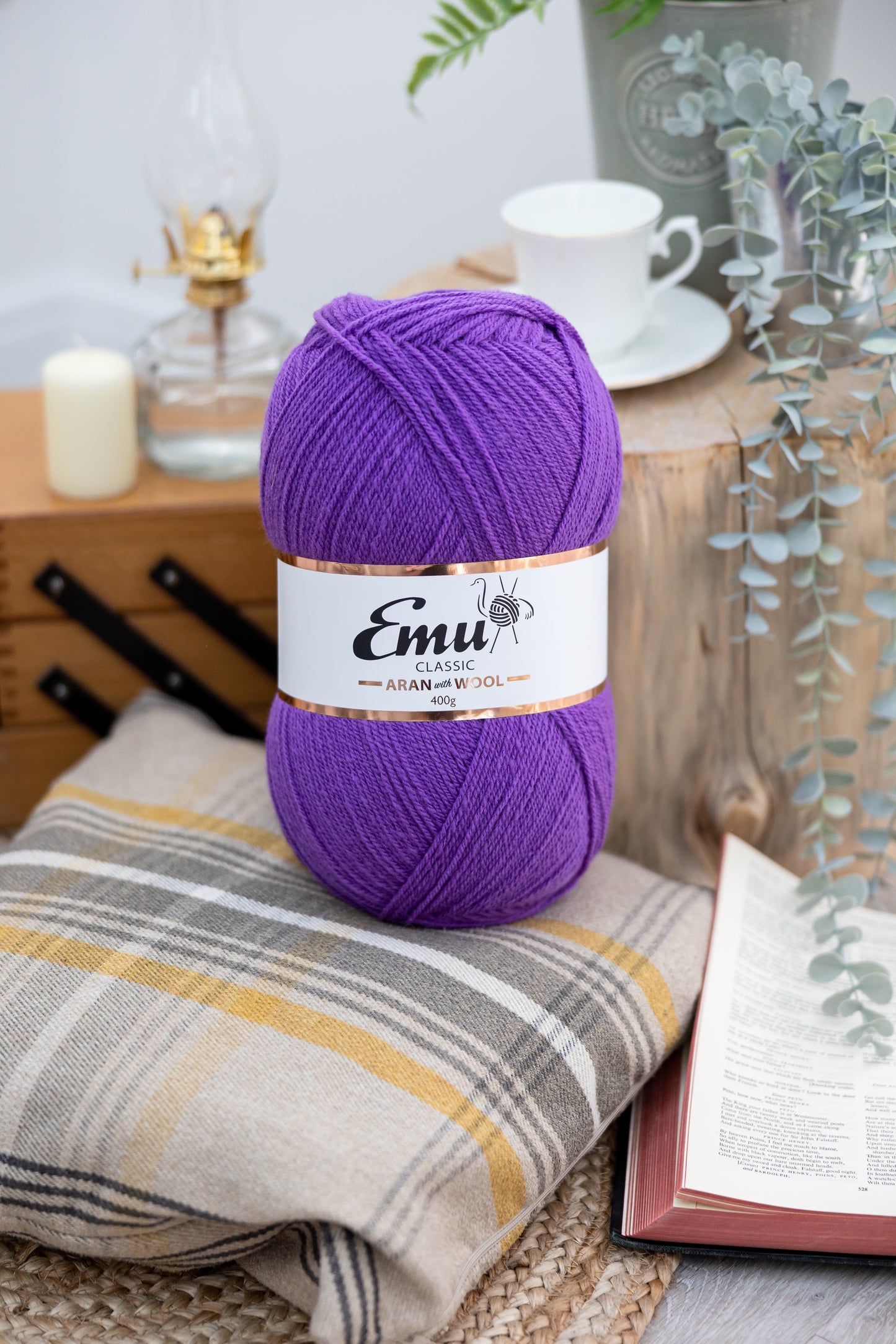 Classic Aran Wool - Highland Purple (217) 400g