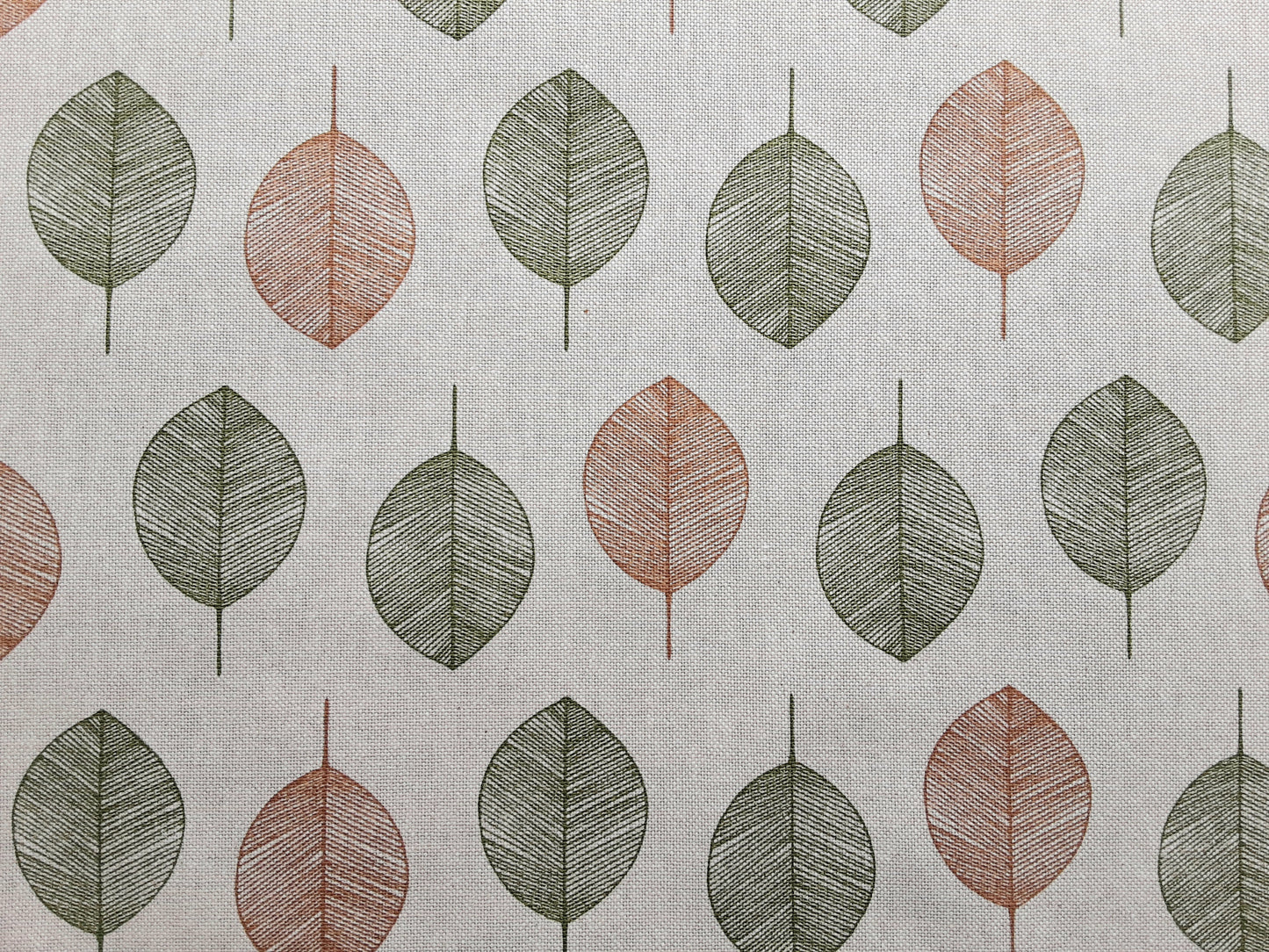 Cotton-Rich, Linen Look- Leaves