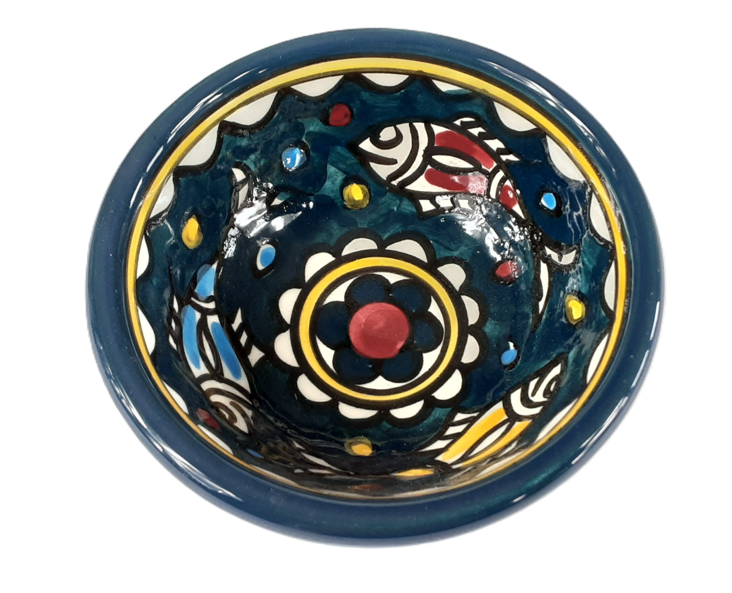 Handmade Palestinian Ceramic - Deep Bowl 9.5cm