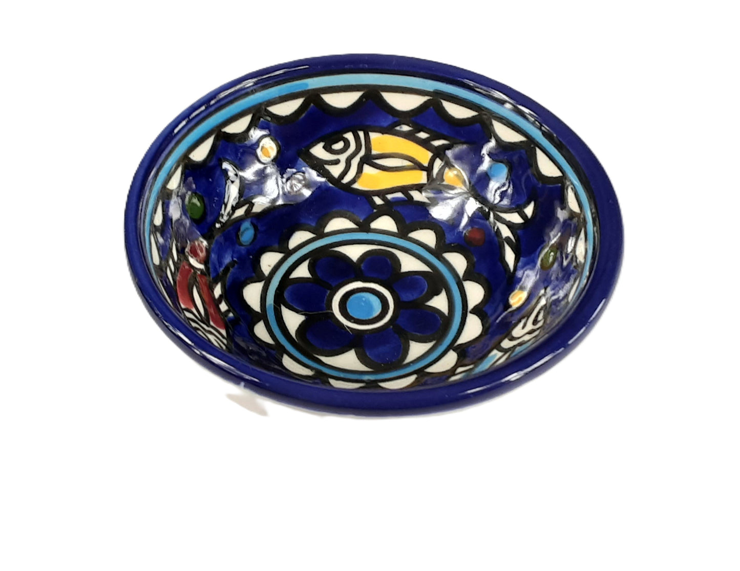 Handmade Palestinian Ceramic - Deep Bowl 9.5cm
