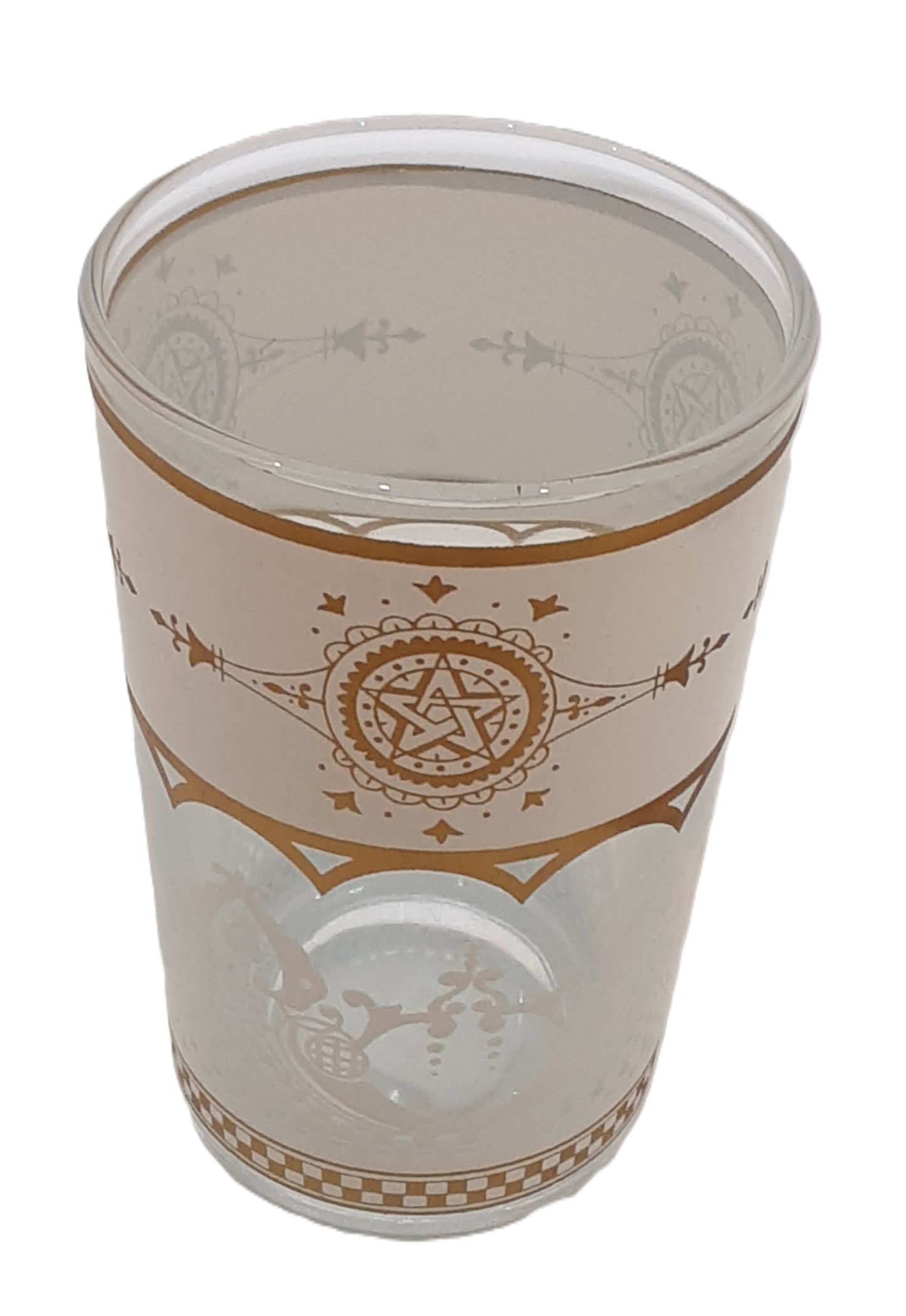 Moroccan Tea Glasses Painted and Decorated by Hand Pack of 6