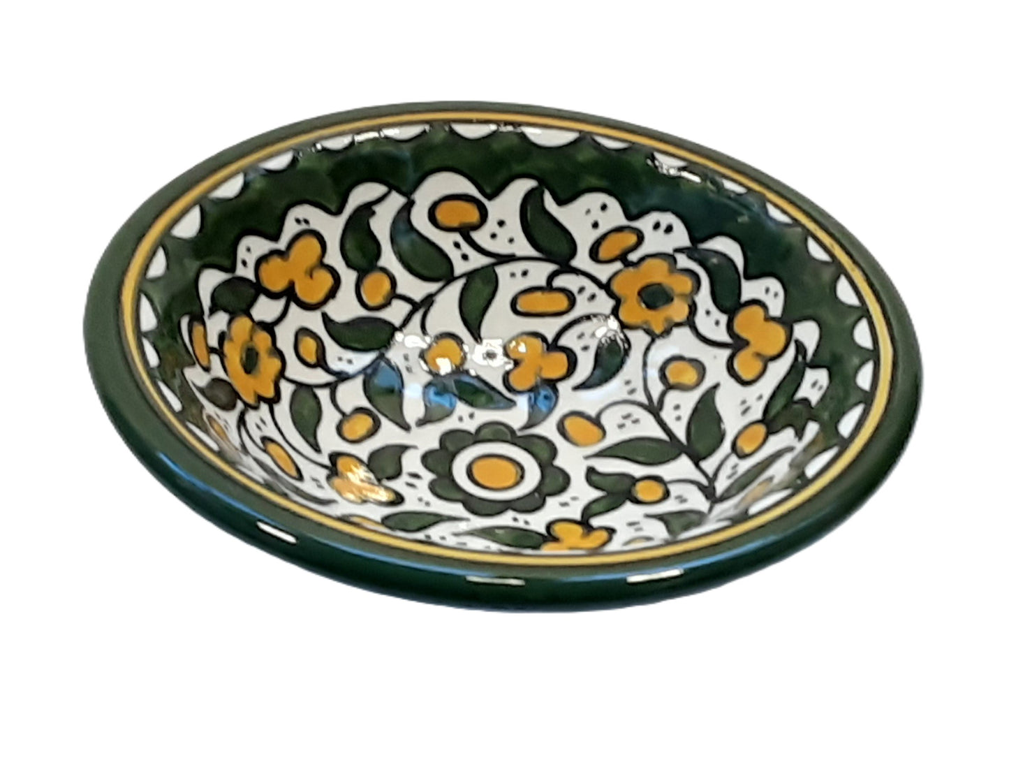 Handmade Palestinian Dish 17cm ( Hummus Dish)