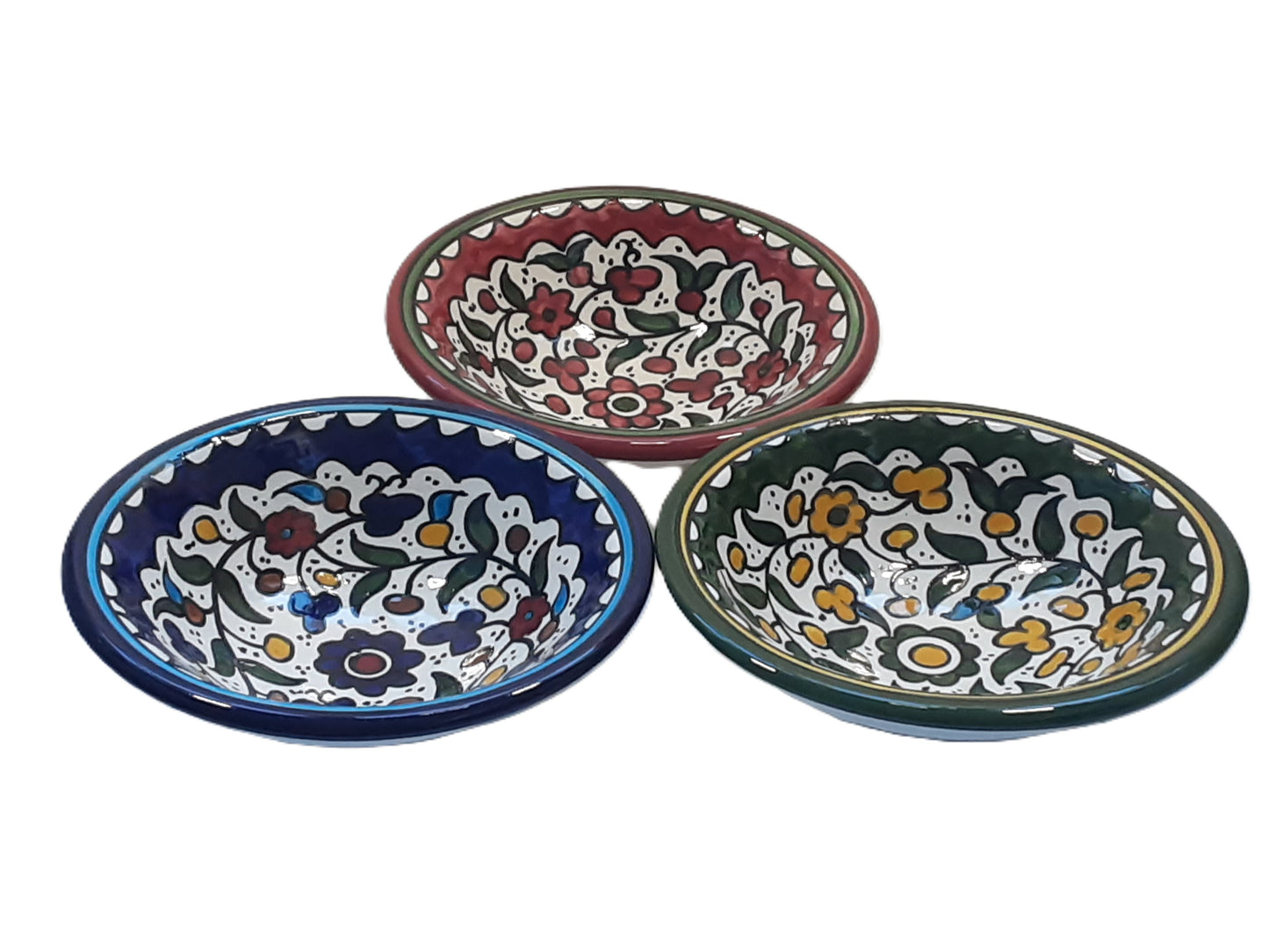 Handmade Palestinian Dish 17cm ( Hummus Dish)