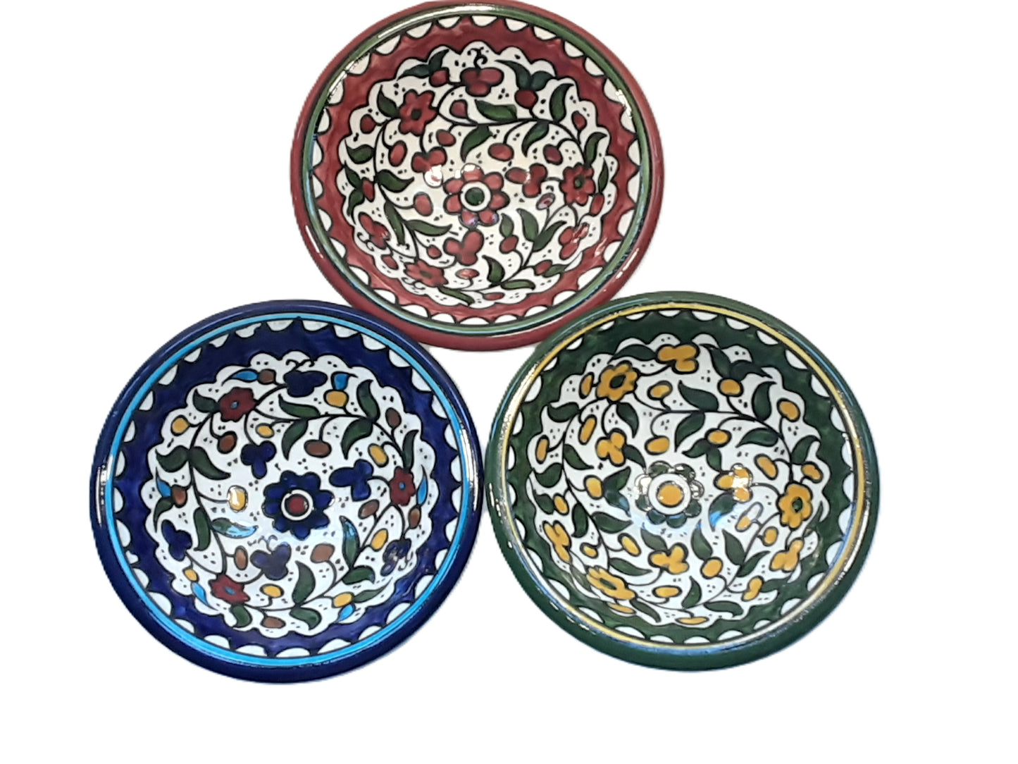 Handmade Palestinian Dish 17cm ( Hummus Dish)