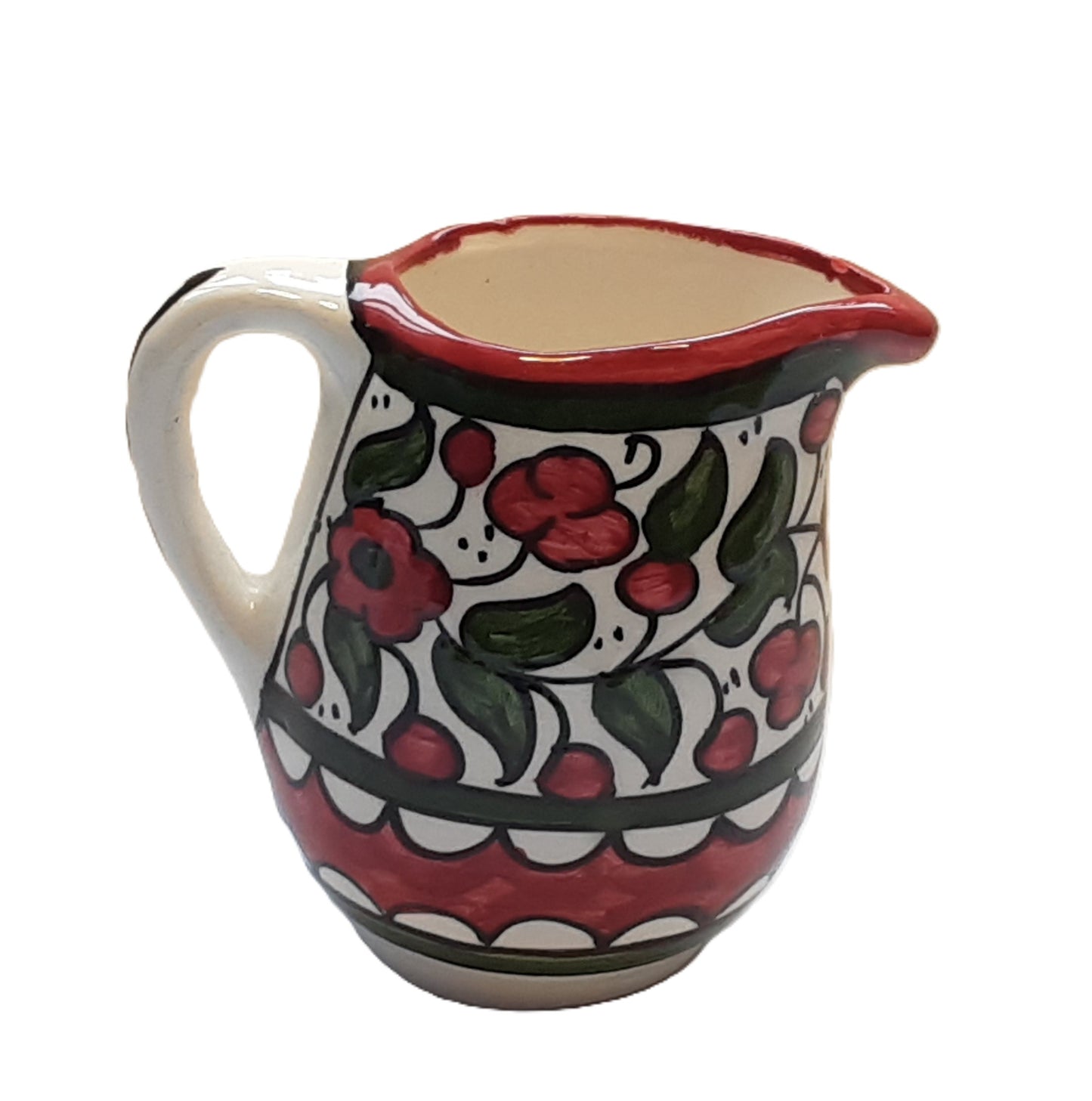 Handmade Ceramic Jug Red & Green