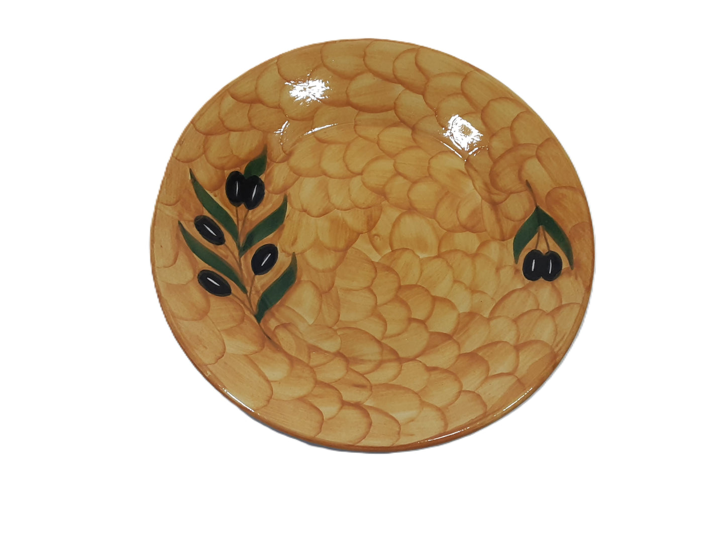 Spanish Ceramic Plates 24cm - Olive Design