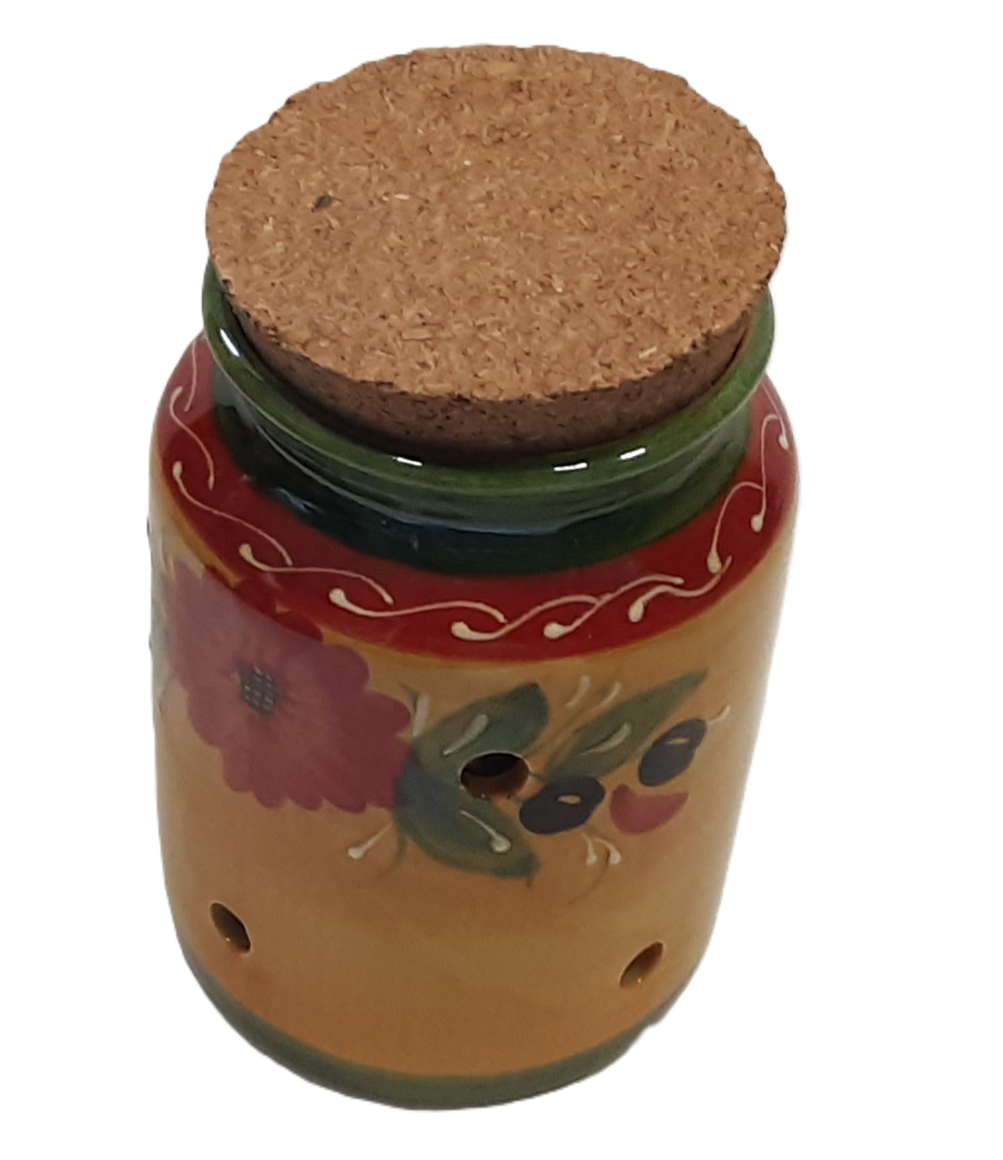 Spanish Kitchen Garlic Storage Jar with Cork Lid