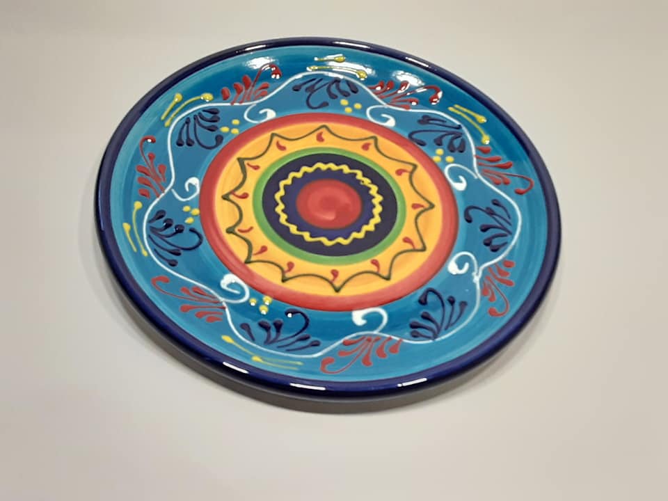 Handmade Spanish Round Dinner Plate