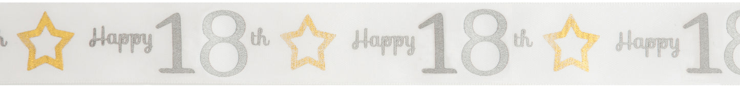 Special Birthday - 18th: Satin 25mm