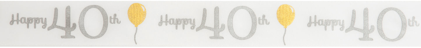 Special Birthday - 40th Satin 25mm