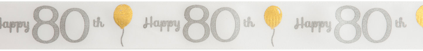 Special Birthday - 80th: Satin: 25mm