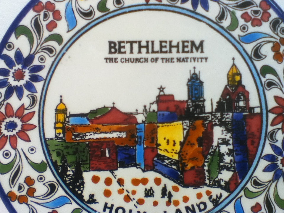 Handmade Ceramic Plate- Bethlehem Design