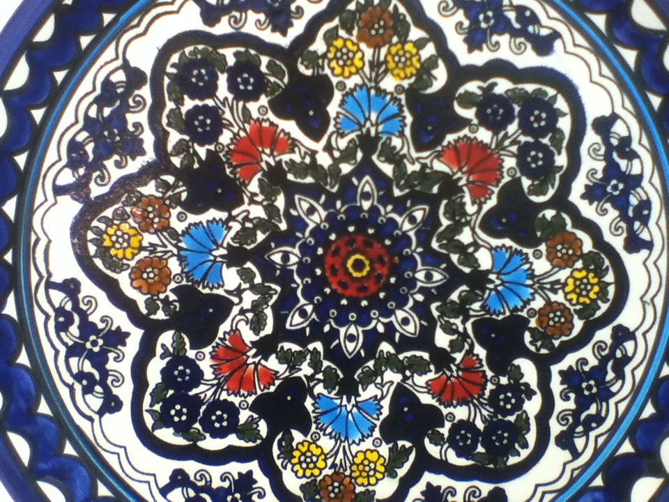 Handmade Palestinian Ceramic Plate 19cm