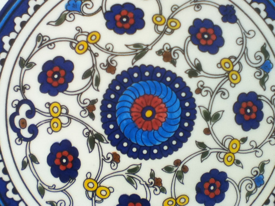 Handmade Palestinian Ceramic Plate- 26cm