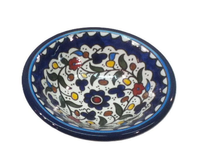 Handmade Palestinian Dish 17cm ( Hummus Dish)