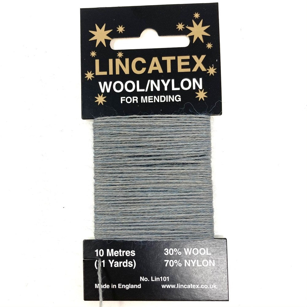Lincatex Wool Nylon Mending Darning Yarn Thread - Light Grey