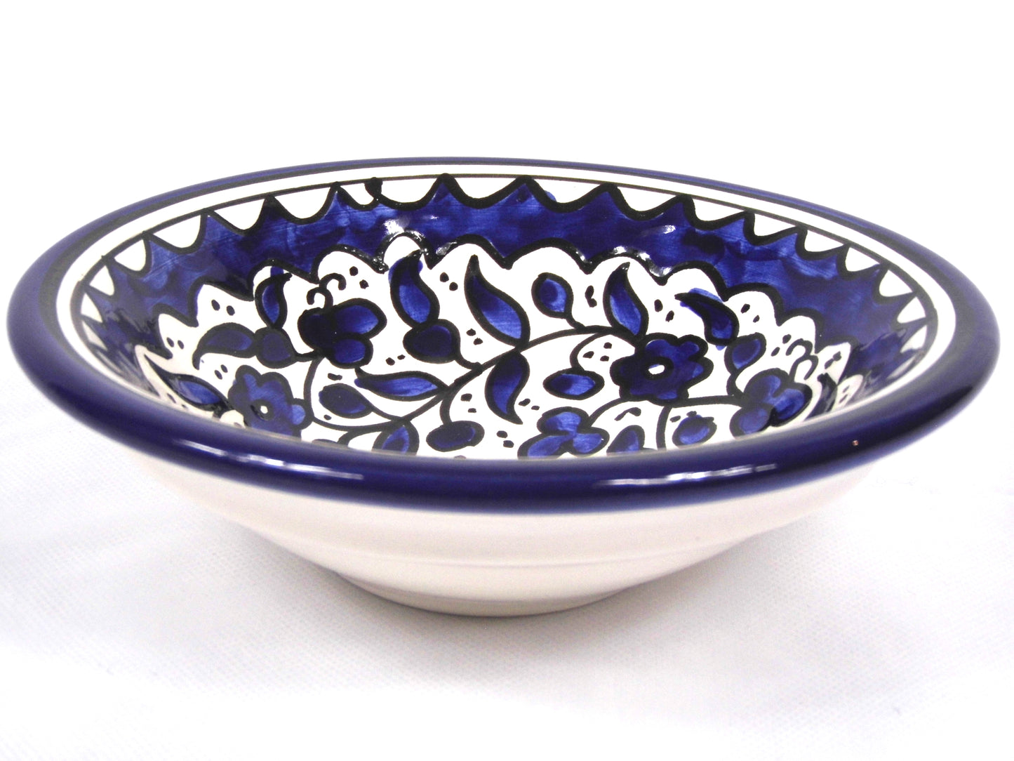 Handmade Palestinian Dish 17cm ( Hummus Dish)