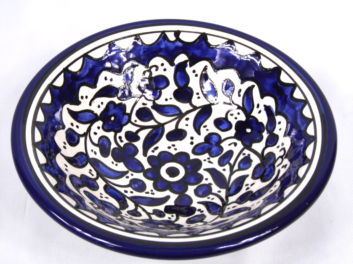 Handmade Palestinian Dish 17cm ( Hummus Dish)