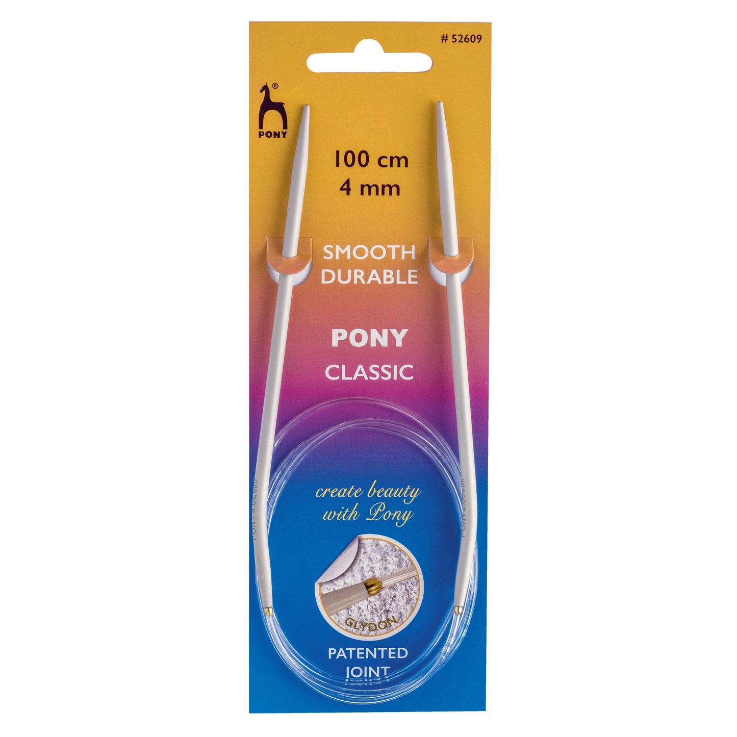 Knitting Pins: Circular: Fixed: Classic: 100cm x 4.00mm