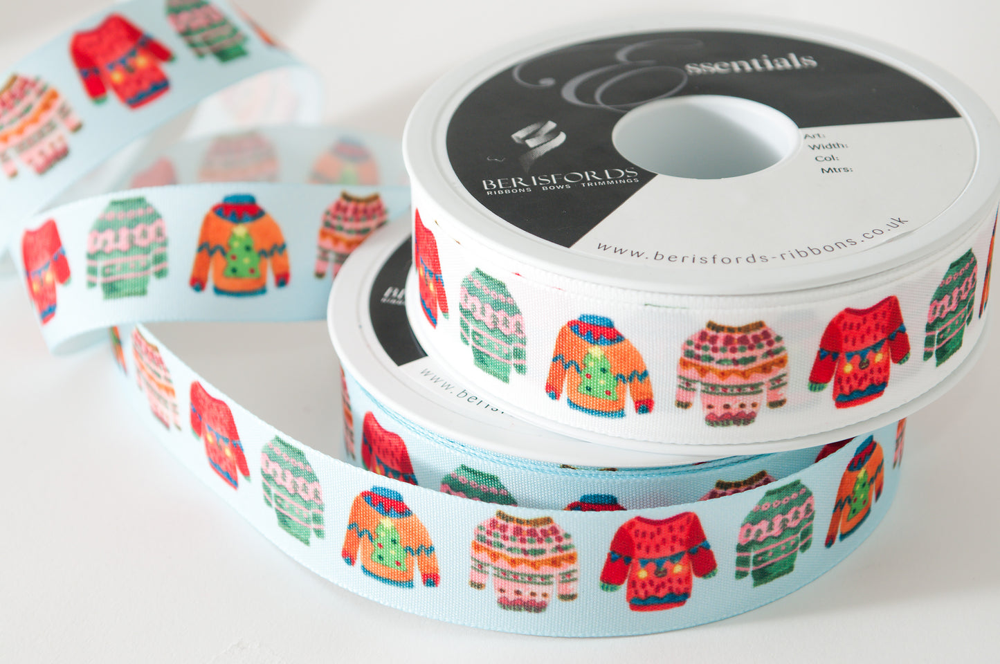 Christmas Jumpers: 25mm: White/Multi