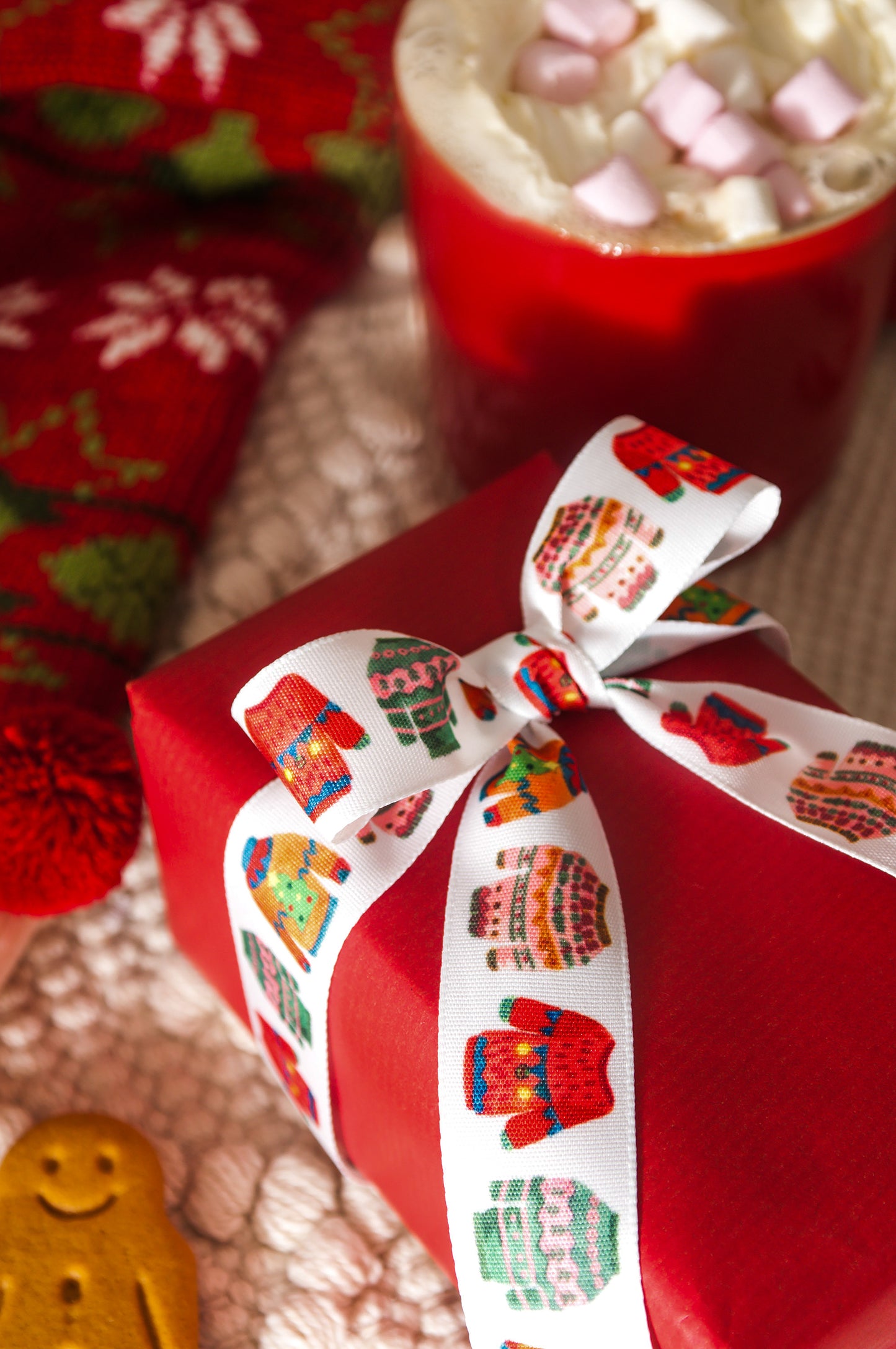 Christmas Jumpers: 25mm: White/Multi