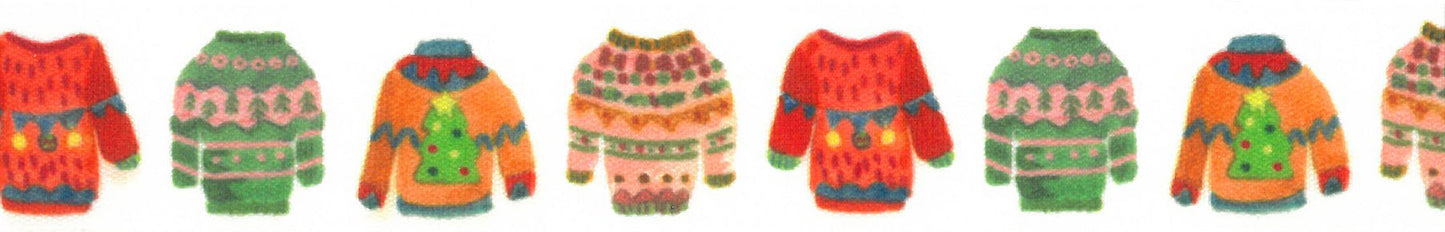 Christmas Jumpers: 25mm: White/Multi
