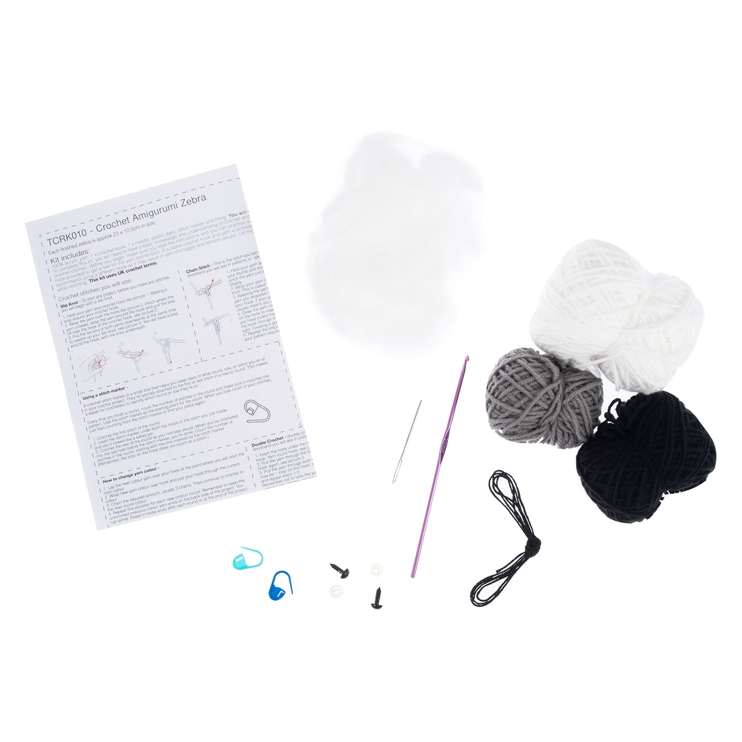 Crochet Kit: Amigurumi: Zebra
