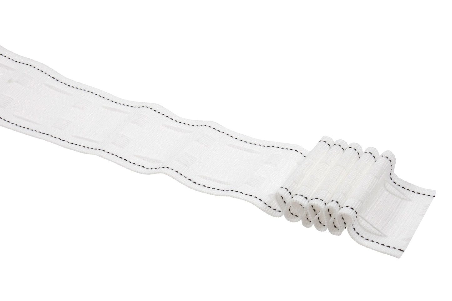 Curtain Tape: Corded Pocket Pencil Pleat Tape: 50mm (2in): White