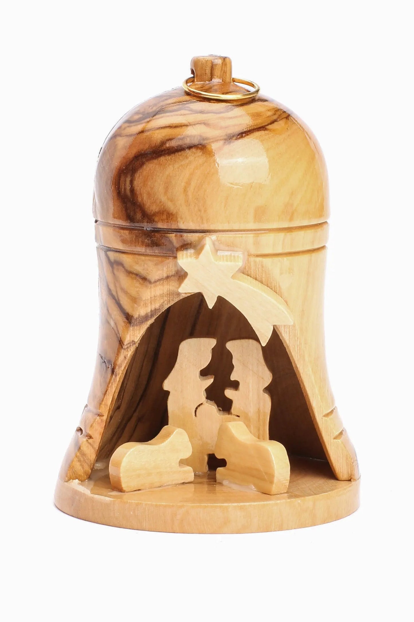 Olive Wood Nativity Bell