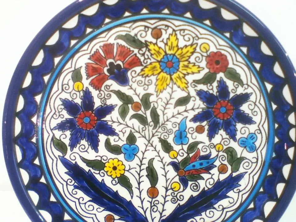 Handmade Palestinian Ceramic Plate