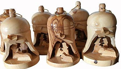 Olive Wood Nativity Bell
