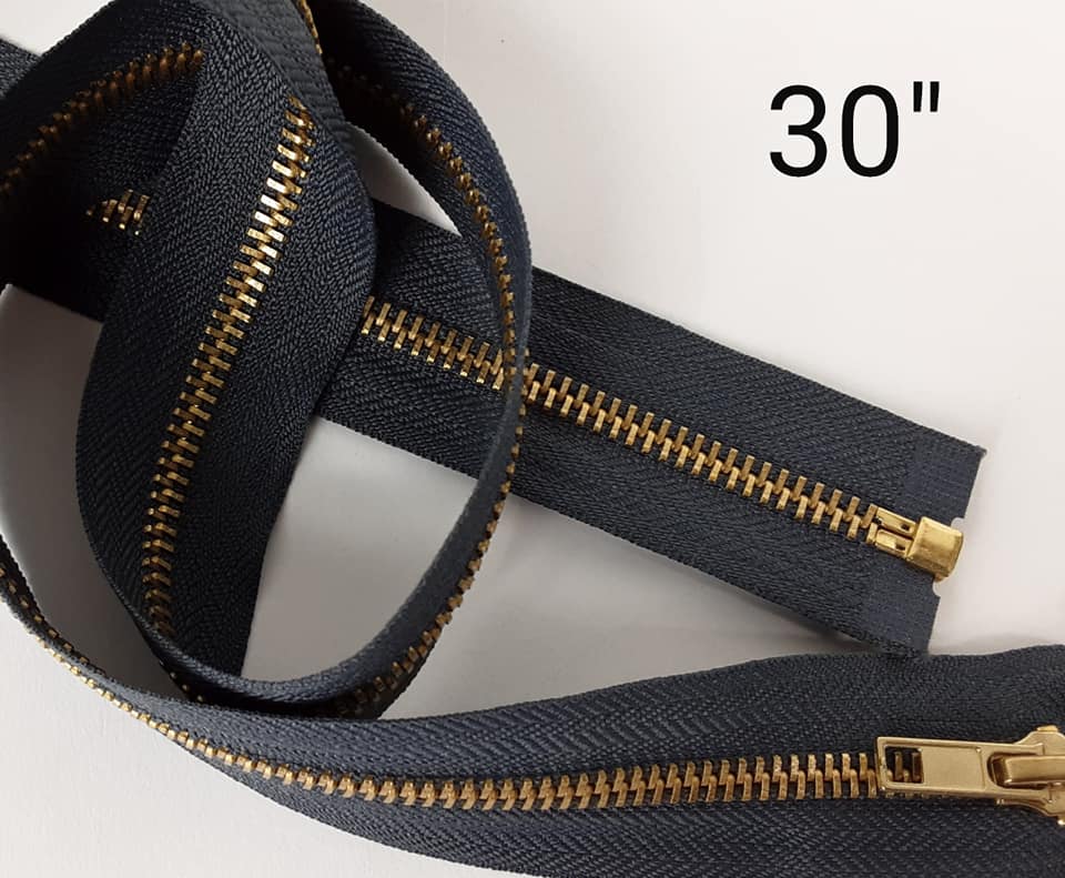 Brass Open End Zip 30"