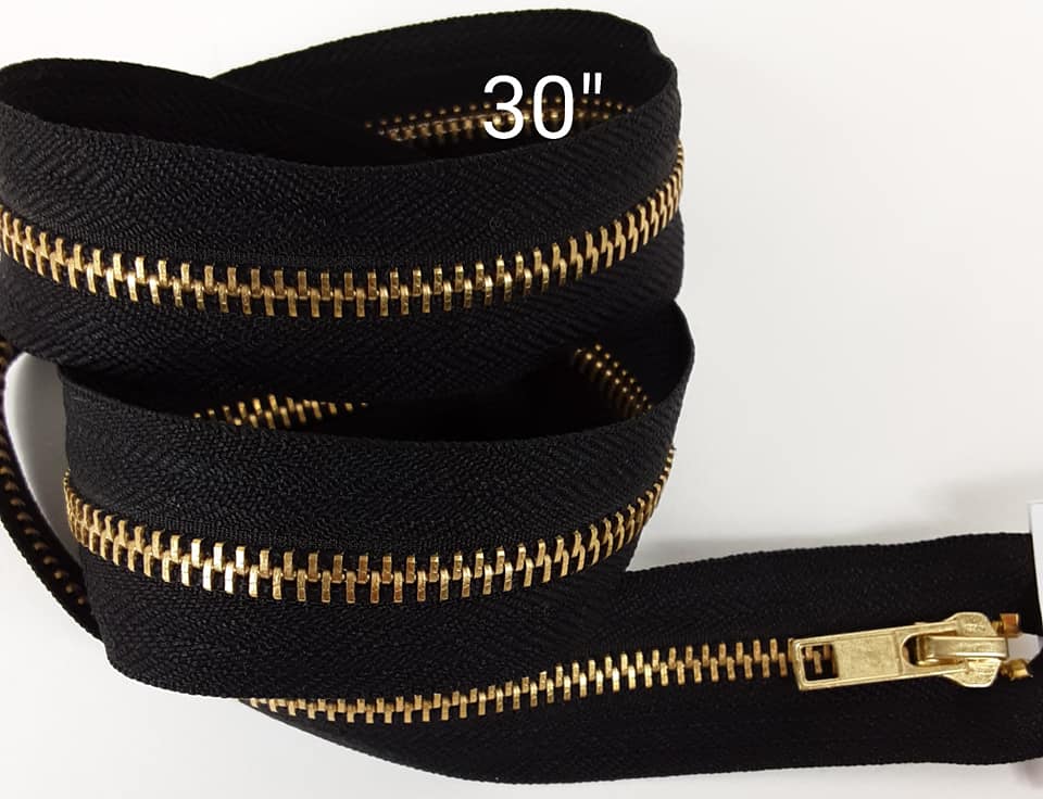 Brass Open End Zip 30"
