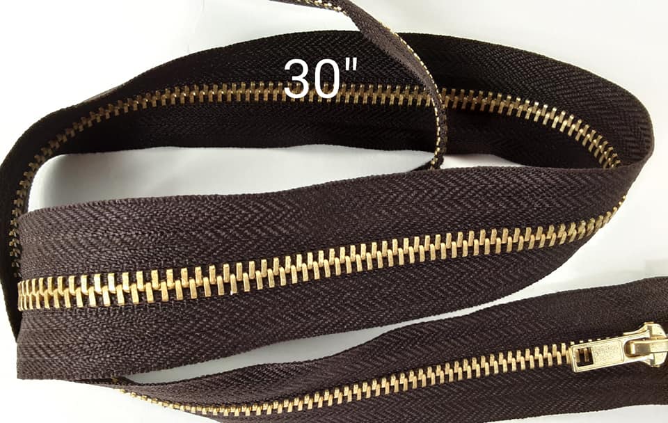 Brass Open End Zip 30"