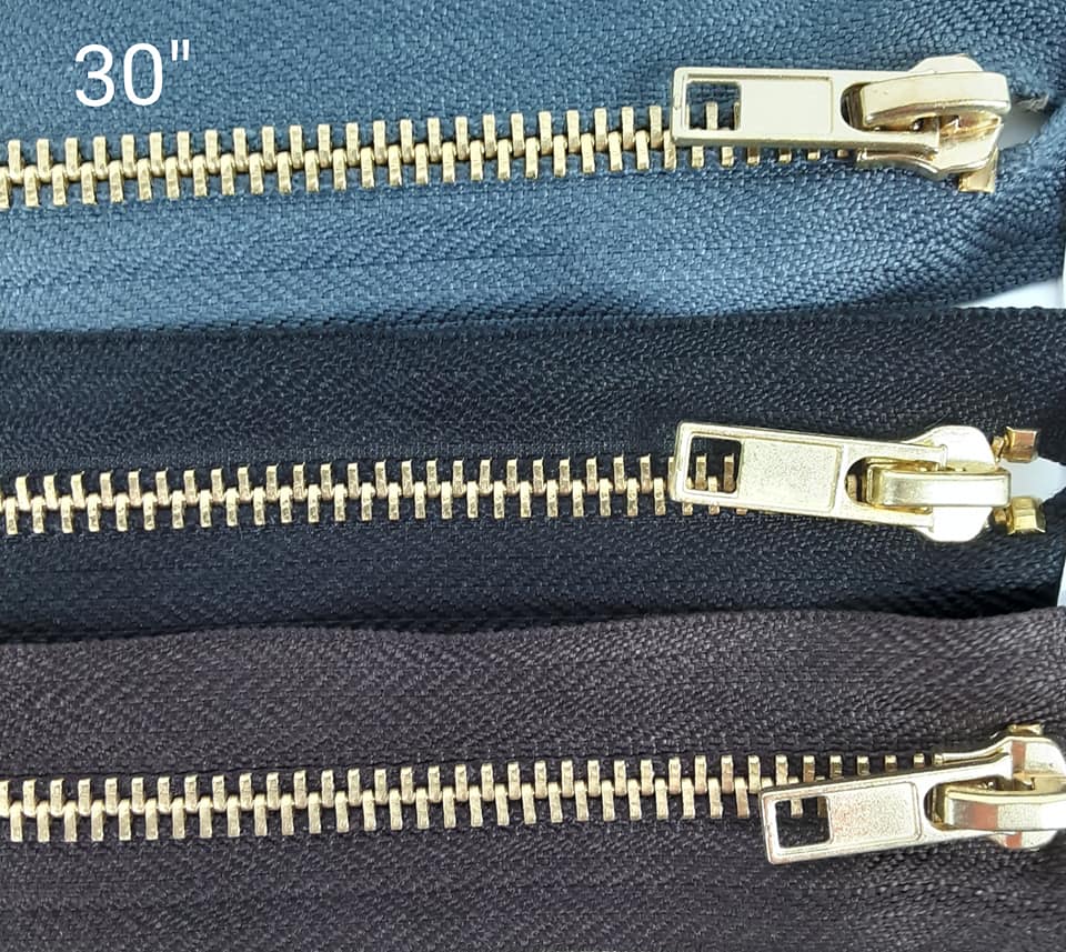 Brass Open End Zip 30"