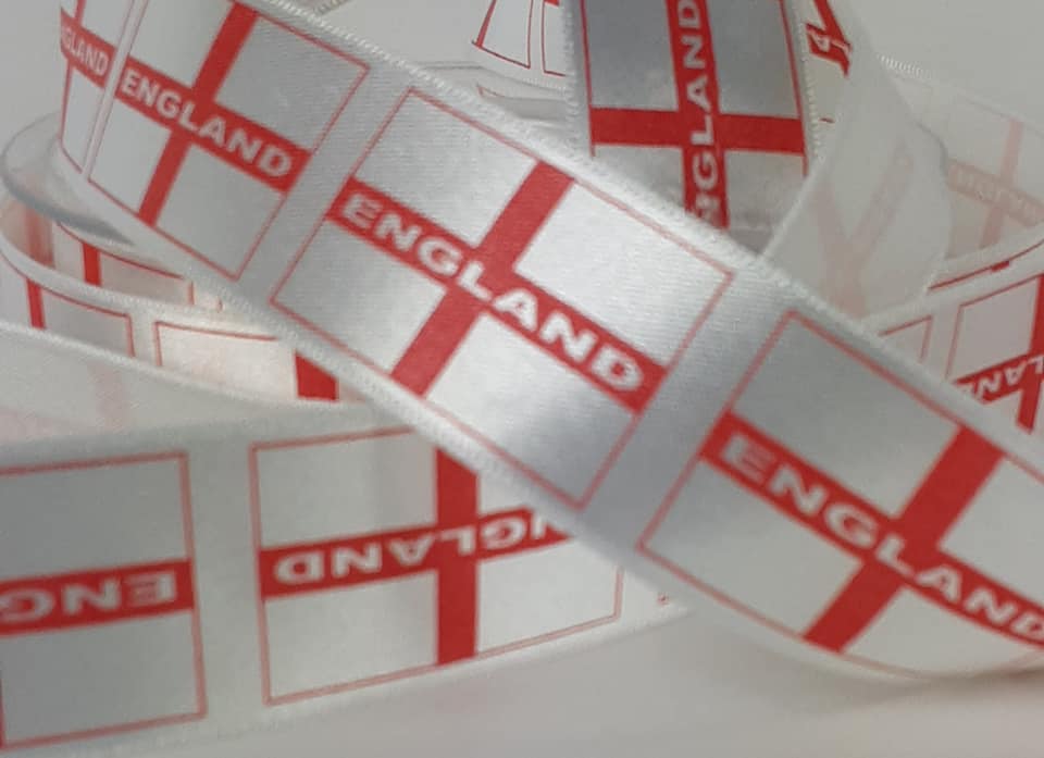 25mm St George cross ribbon