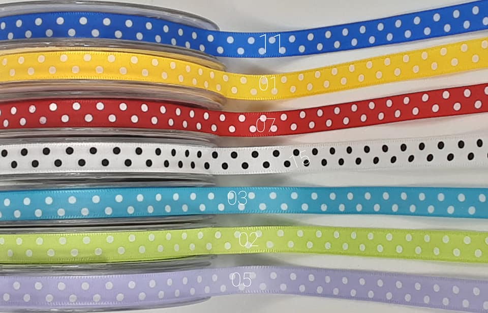 10mm Polka Dot Ribbon