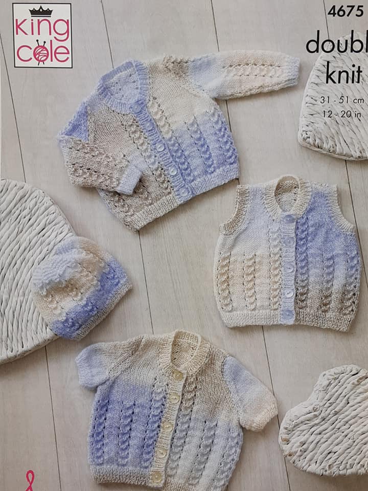 Cardigans, Waistcoat & Hat Knitted with Melody DK