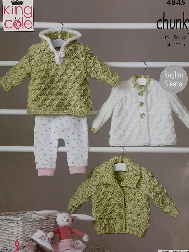 Hoody, Jacket & Matinee Coat Knitted in Big Value Baby Chunky