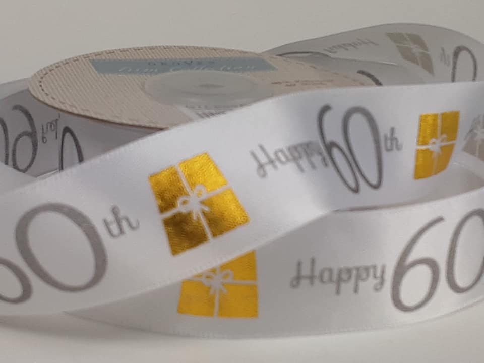 Special Birthday - 60th: Satin: 25mm