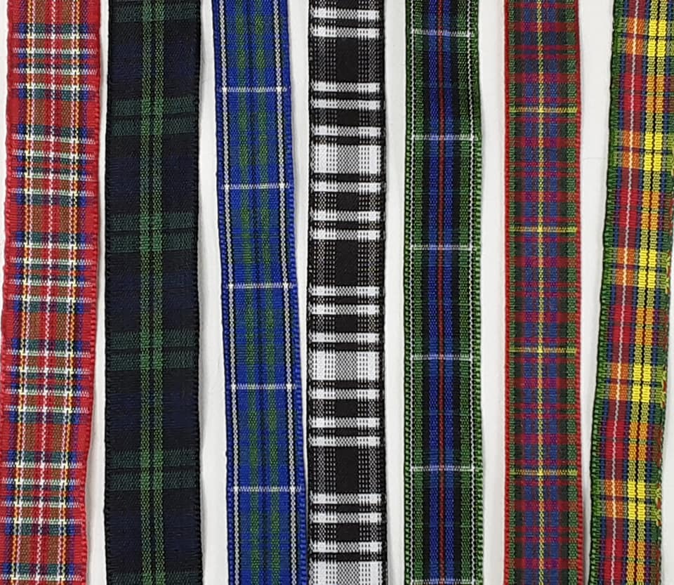 12mm Tartan Ribbon