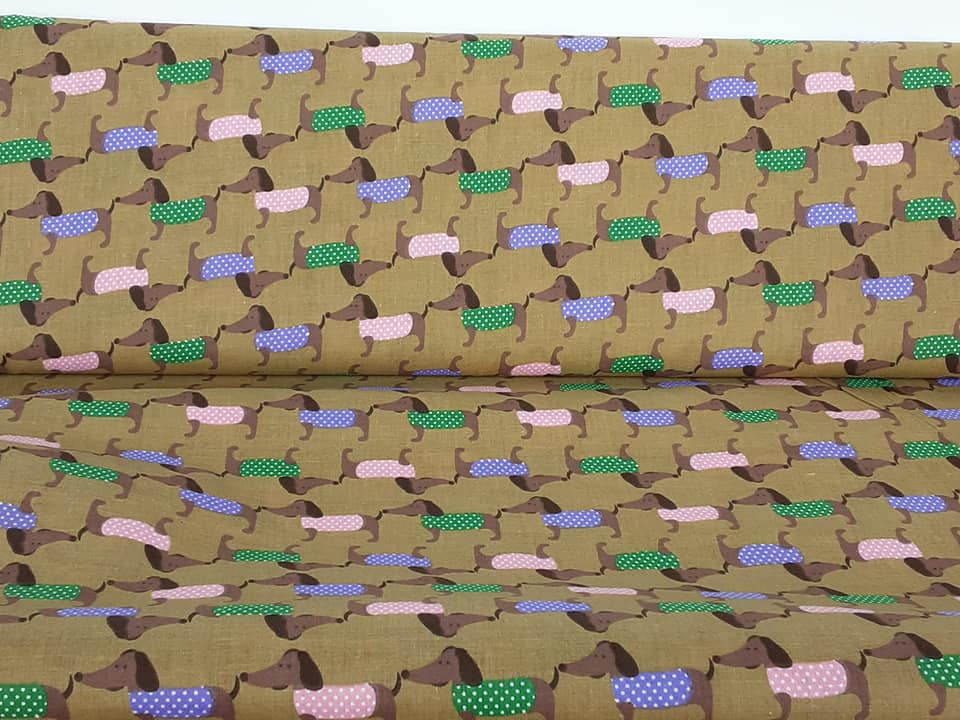Three Colour Dogs on Brown