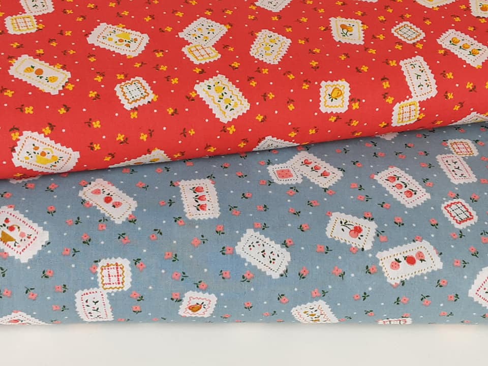 Stickers Pattern on Red or Blue.