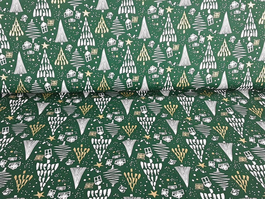 Christmas Tree Cotton- Green