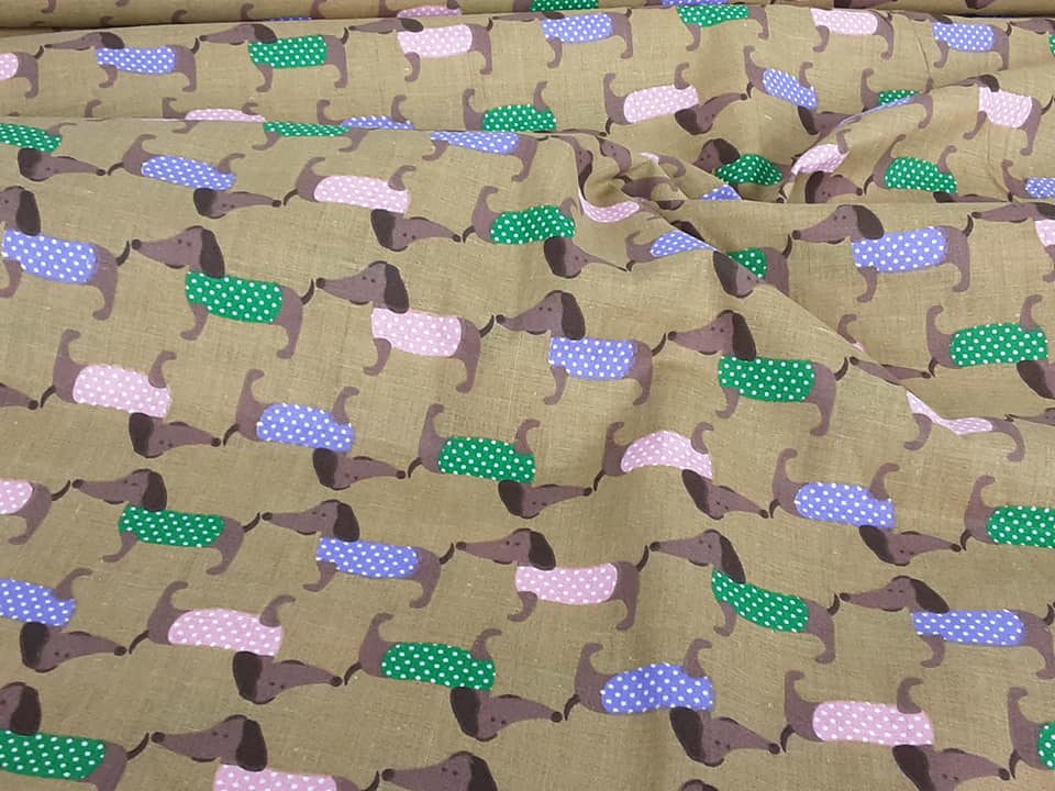 Three Colour Dogs on Brown