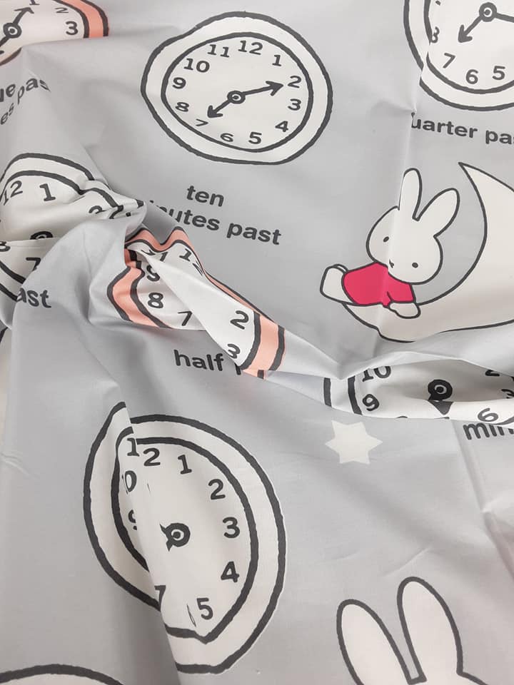 MIFFY – TELLING THE TIME – COTTON PANEL
