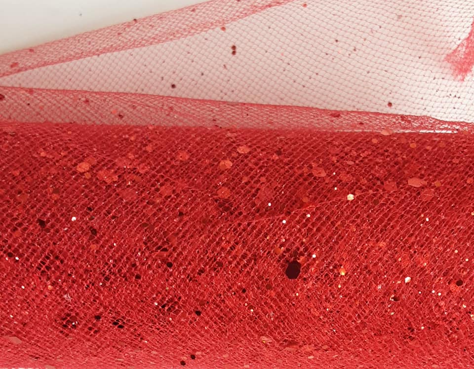 Glitter Dot Organza Fabric