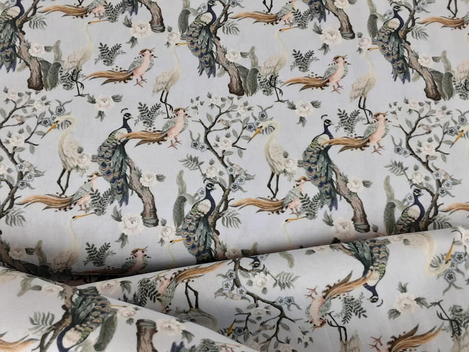 Little Johnny - Peacock Birds Cotton