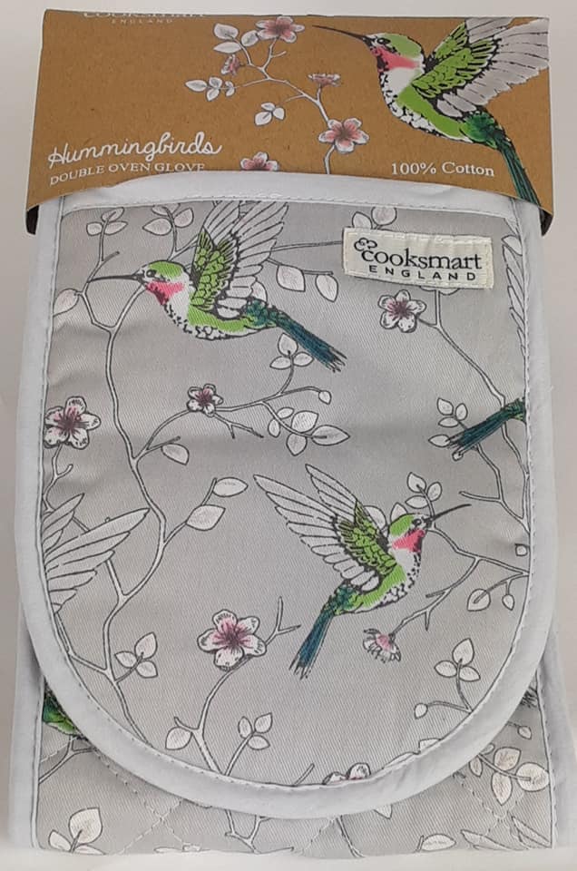 Hummingbirds Double Oven Gloves