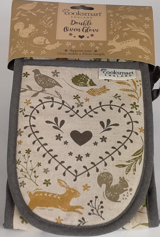 Woodland Double Oven Gloves